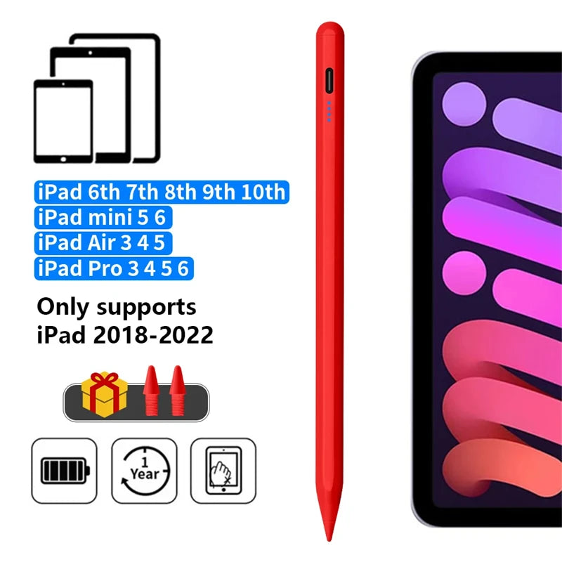 For Apple Pencil 2 Palm Rejection Power Display iPad Accessories iPad 2026 2025 2024 2019 2018 Pro 11 12.9 Air Mini Stylus Pen