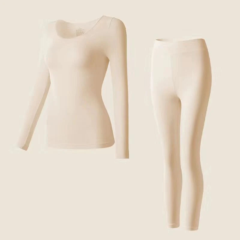 1/2Pcs Flarixa Seamless Thermal Underwear Set Women First Layer Thermal Top Long Johns Suit Winter Thermo Clothing Ladies Thin
