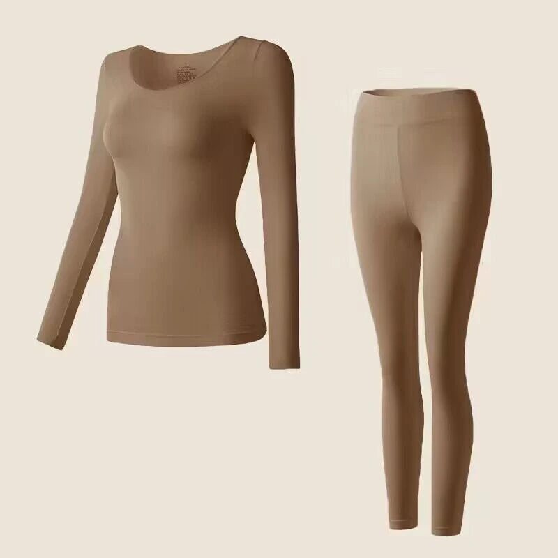 1/2Pcs Flarixa Seamless Thermal Underwear Set Women First Layer Thermal Top Long Johns Suit Winter Thermo Clothing Ladies Thin