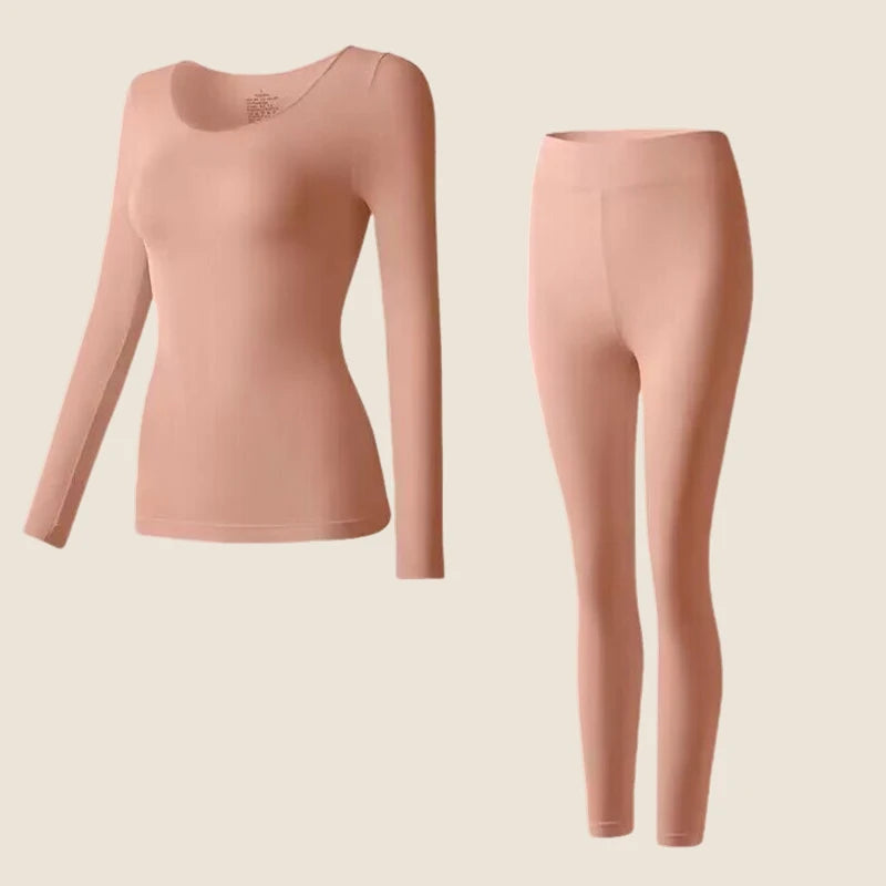 1/2Pcs Flarixa Seamless Thermal Underwear Set Women First Layer Thermal Top Long Johns Suit Winter Thermo Clothing Ladies Thin