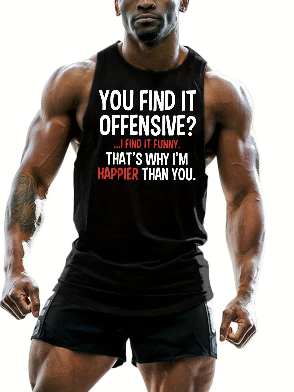 Men's casual patterned printed stylish elastic comfortable vest for summer, large size, loose fit