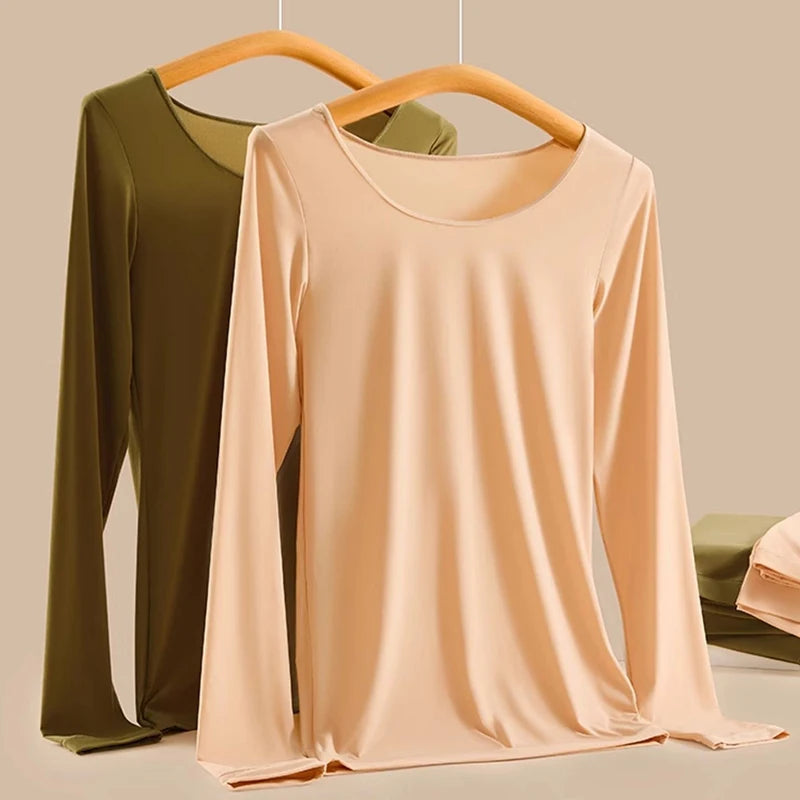 1/2Pcs Flarixa Seamless Thermal Underwear Set Women First Layer Thermal Top Long Johns Suit Winter Thermo Clothing Ladies Thin