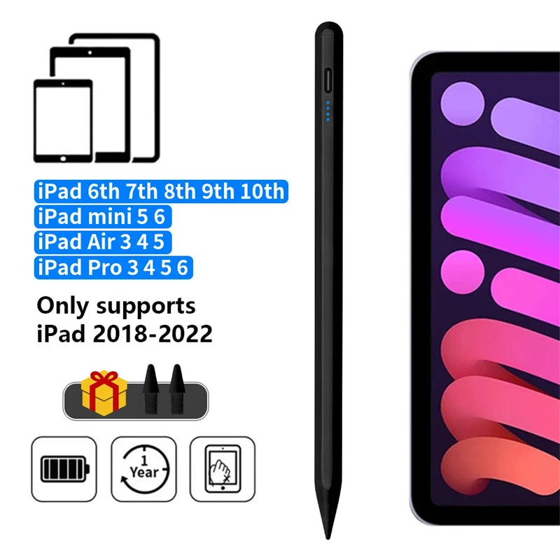 For Apple Pencil 2 Palm Rejection Power Display iPad Accessories iPad 2026 2025 2024 2019 2018 Pro 11 12.9 Air Mini Stylus Pen