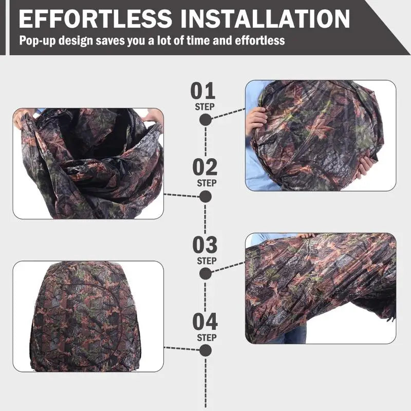 Portable Pop up Ground Camo Blind Hunting Enclosure