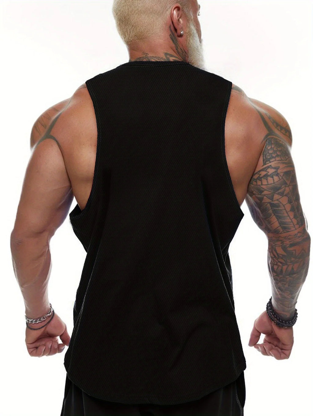 Men's casual patterned printed stylish elastic comfortable vest for summer, large size, loose fit