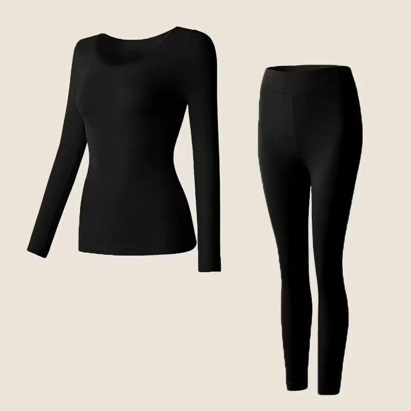 1/2Pcs Flarixa Seamless Thermal Underwear Set Women First Layer Thermal Top Long Johns Suit Winter Thermo Clothing Ladies Thin